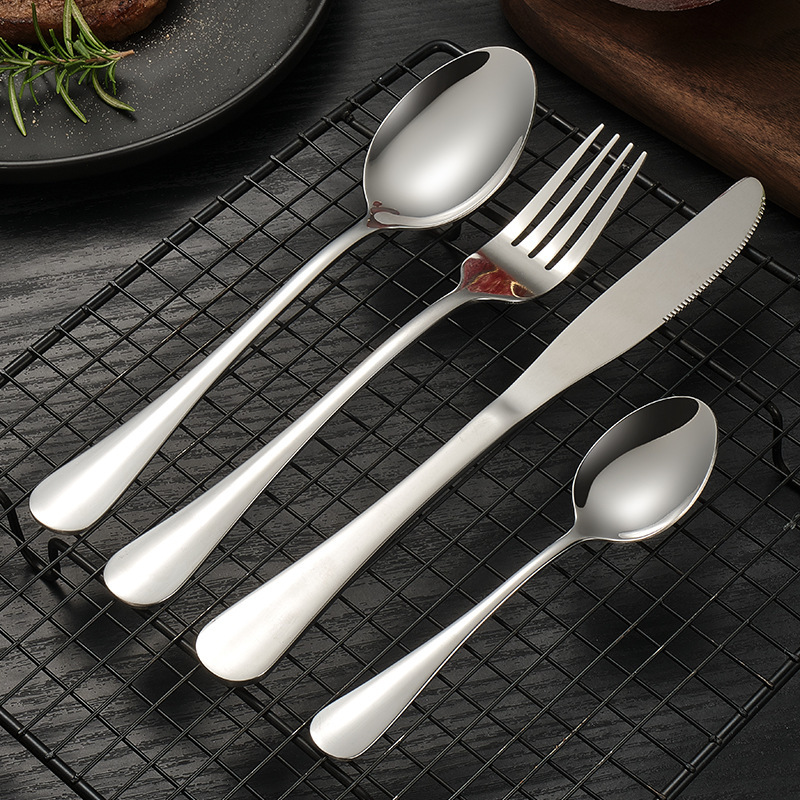 Stainless steel tableware steak knife fork spoon soup spoon ice spoon hotel tableware wholesale 