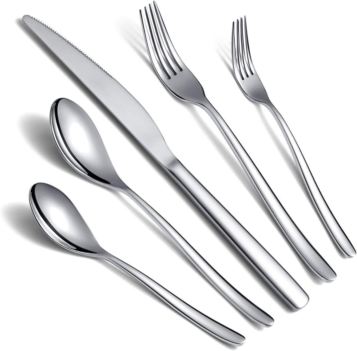 Silverware Set 20 Pieces,Mirror Polish Cutlery Set, Utensil Sets Service Set for 5pcs