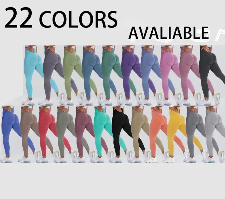 OEM Deport Leggins Para Mujer Custom High Waist Yoga pants Gym Women Workout Leggings Scrunch Seamless Leggings Fitness Wear