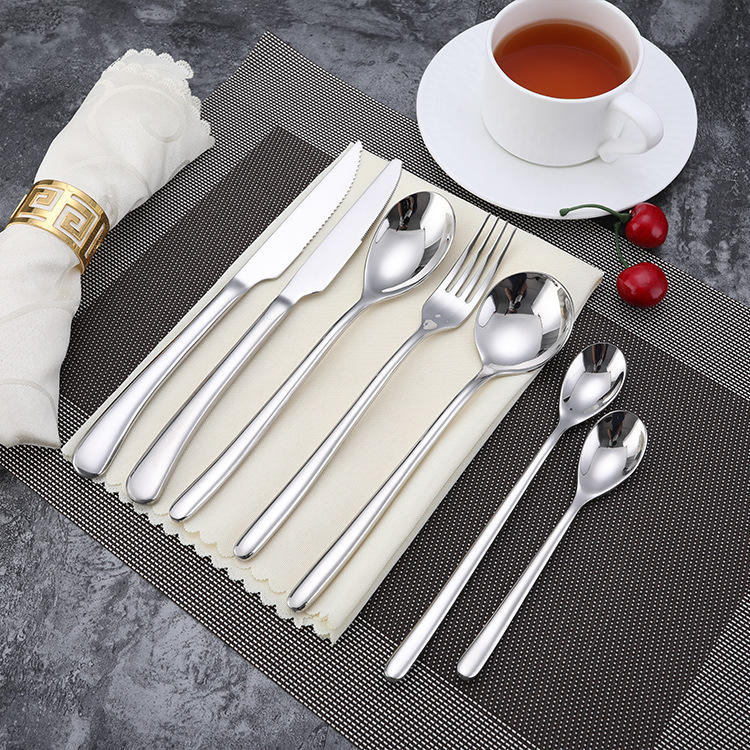 Hot Sale  Knife Spoon And Fork Stainless Steel Restaurant Silver Silverware Flatware